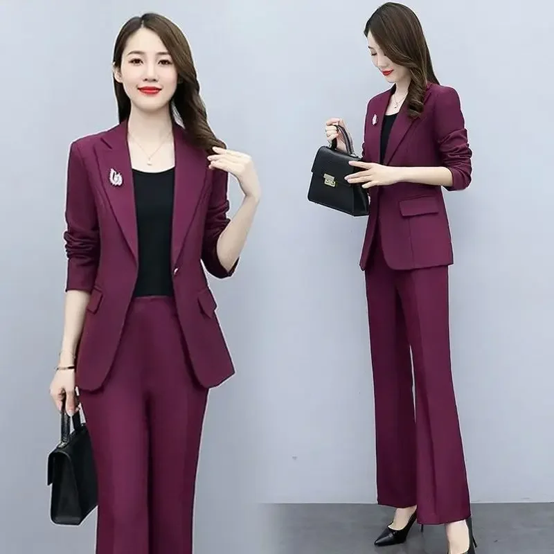 Tailored Trouser Wide - Outfit, weites Bein, Hosenanzug, Blazer und