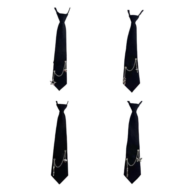 Women Formal Wear Korean - 652F Koreanische Mode-Krawatte mit Reißverschluss, einfaches