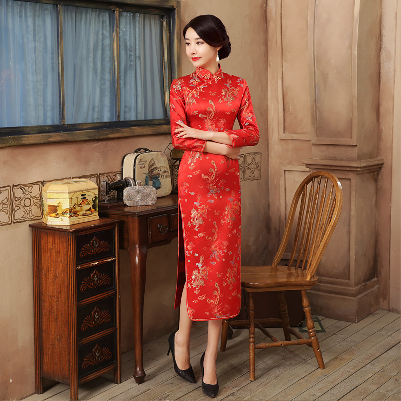 Formal Wear For Women Xl - Rot Chinesische Braut Hochzeit Qipao Kleid