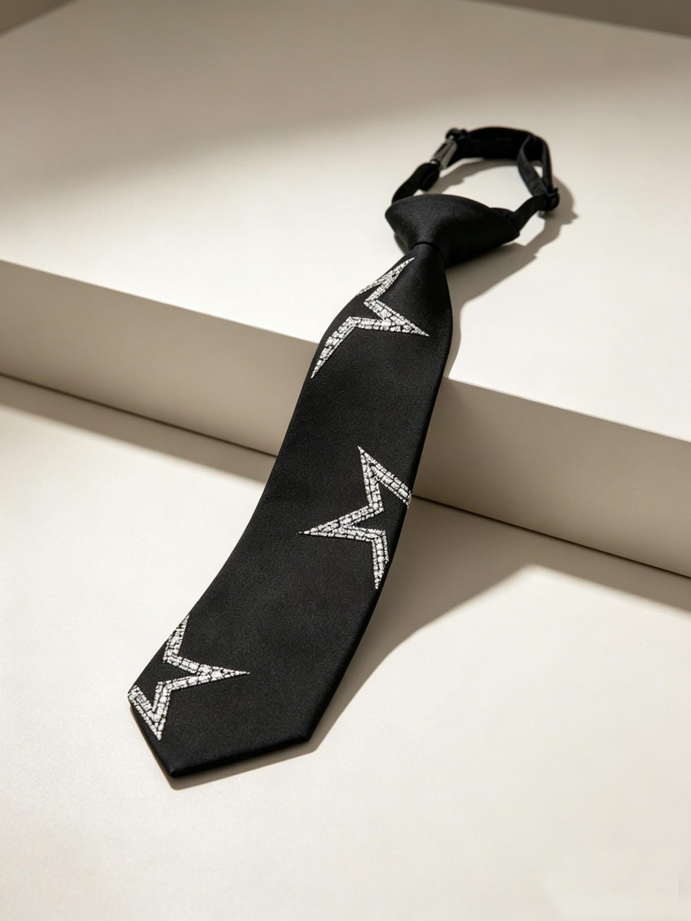 Women Formal Wear With Tie - Vorgefertigte Stern-Pailletten-Krawatte, Verstellbare Fliege, Unisex, Geeignet