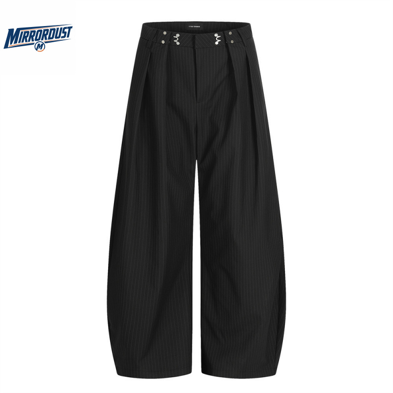 Tailored Trouser Wide - Herren-Anzughose mit Nadelstreifen und weitem Bein,