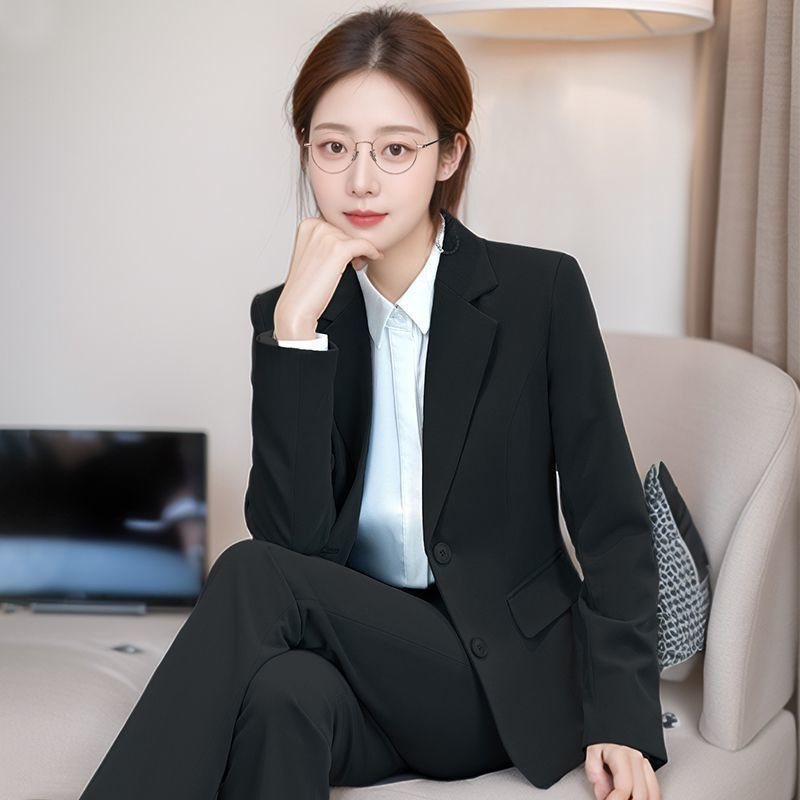 Women Formal Wear Korean - Koreanische schwarze Anzugjacke für Frauen im
