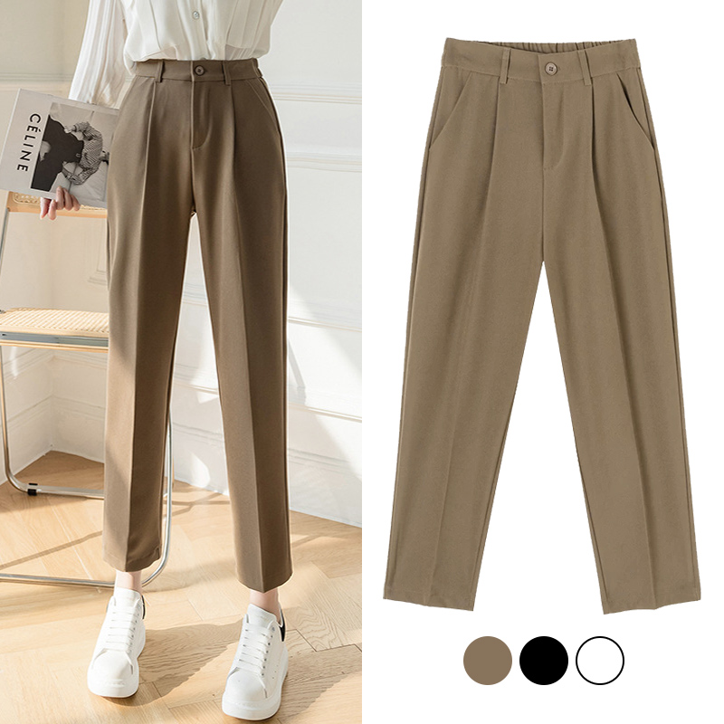 Women Formal Wear Korean - Weibliche Chic Büro Tragen Gerade Hosen