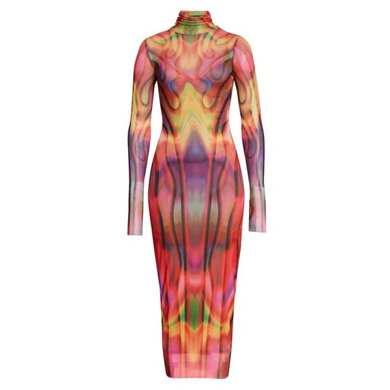 Sexy 3D-Körperform-bedrucktes  – Formal Wear Gowns For Women Bewertung und Preis