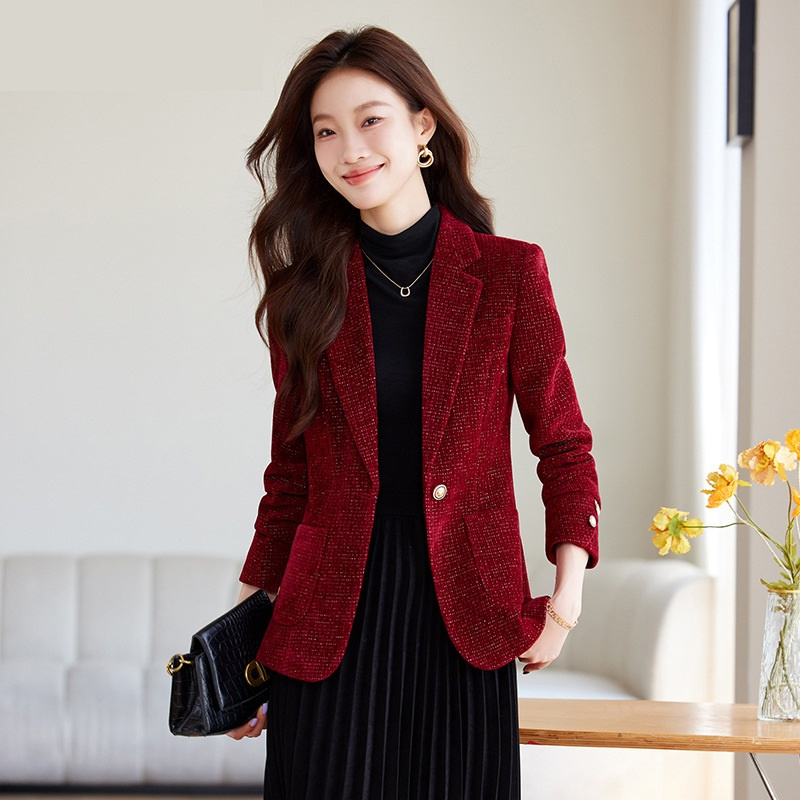 Damen-Blazer Mantel Frauen Sch – Women'S Red Formal Wear Bewertung und Preis