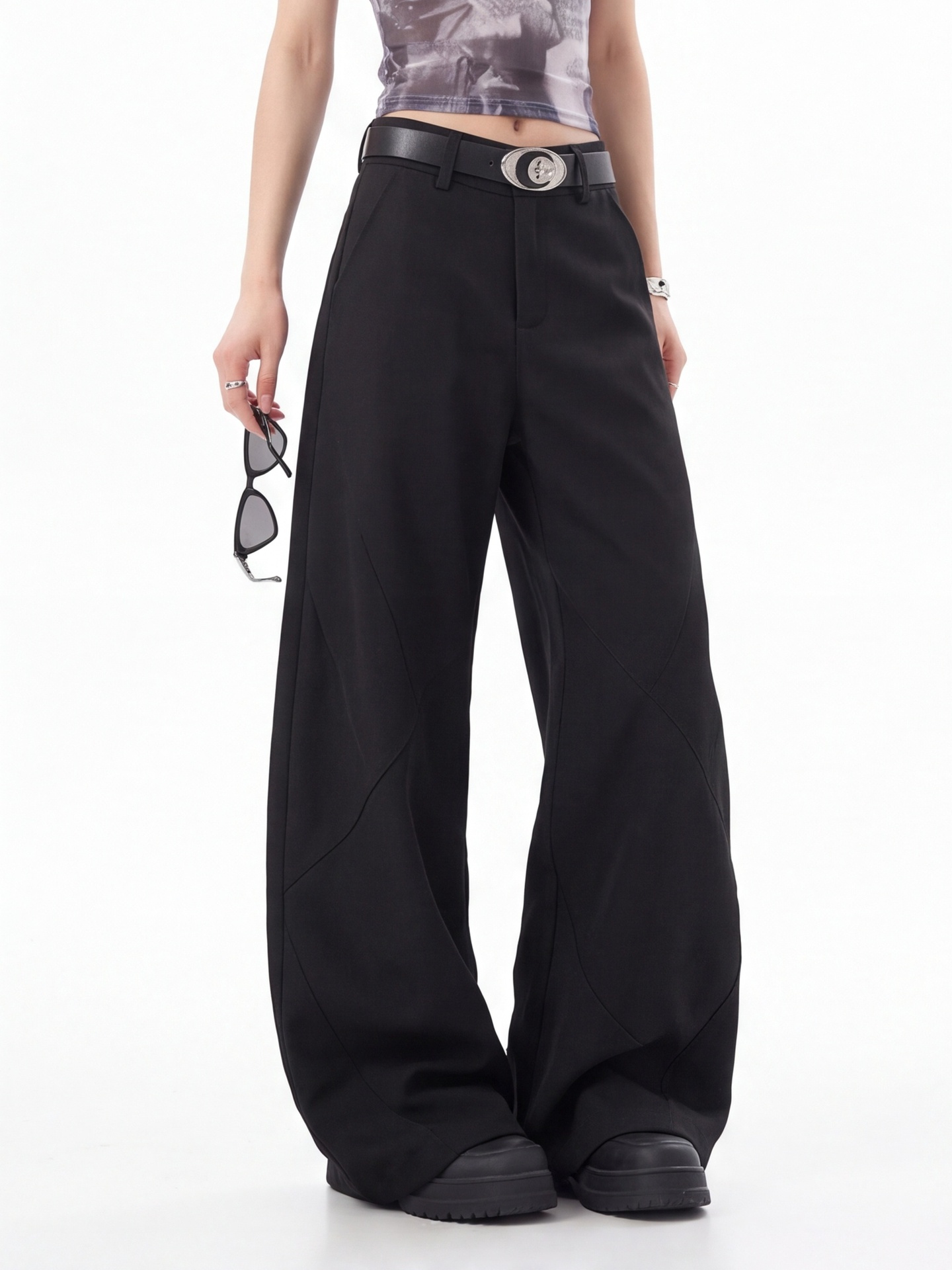 Schwarze High-Waist-Hose für D – Tailored Trouser Wide Bewertung und Preis