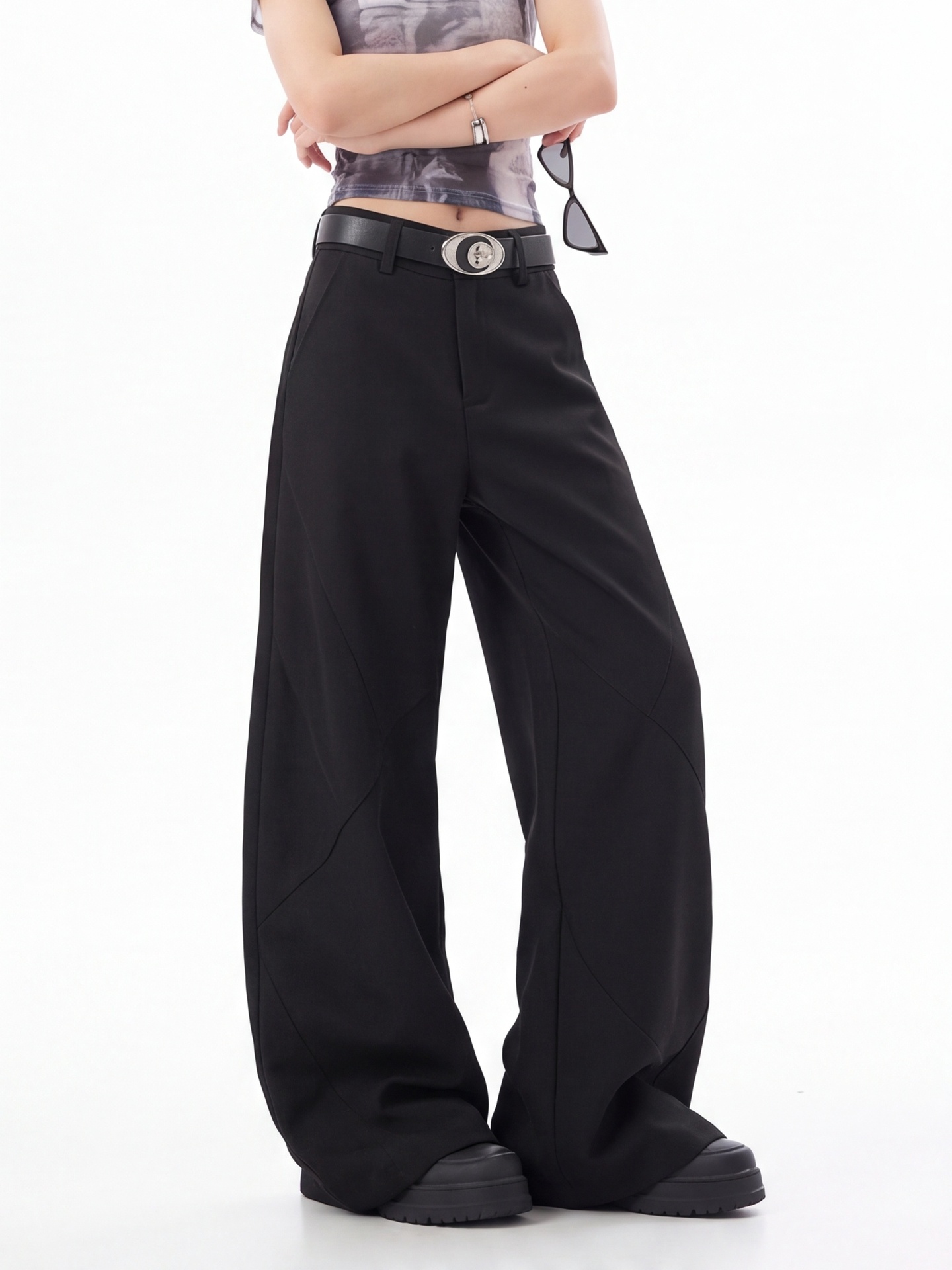Schwarze High-Waist-Hose für D – Tailored Trouser Wide Bewertung und Preis