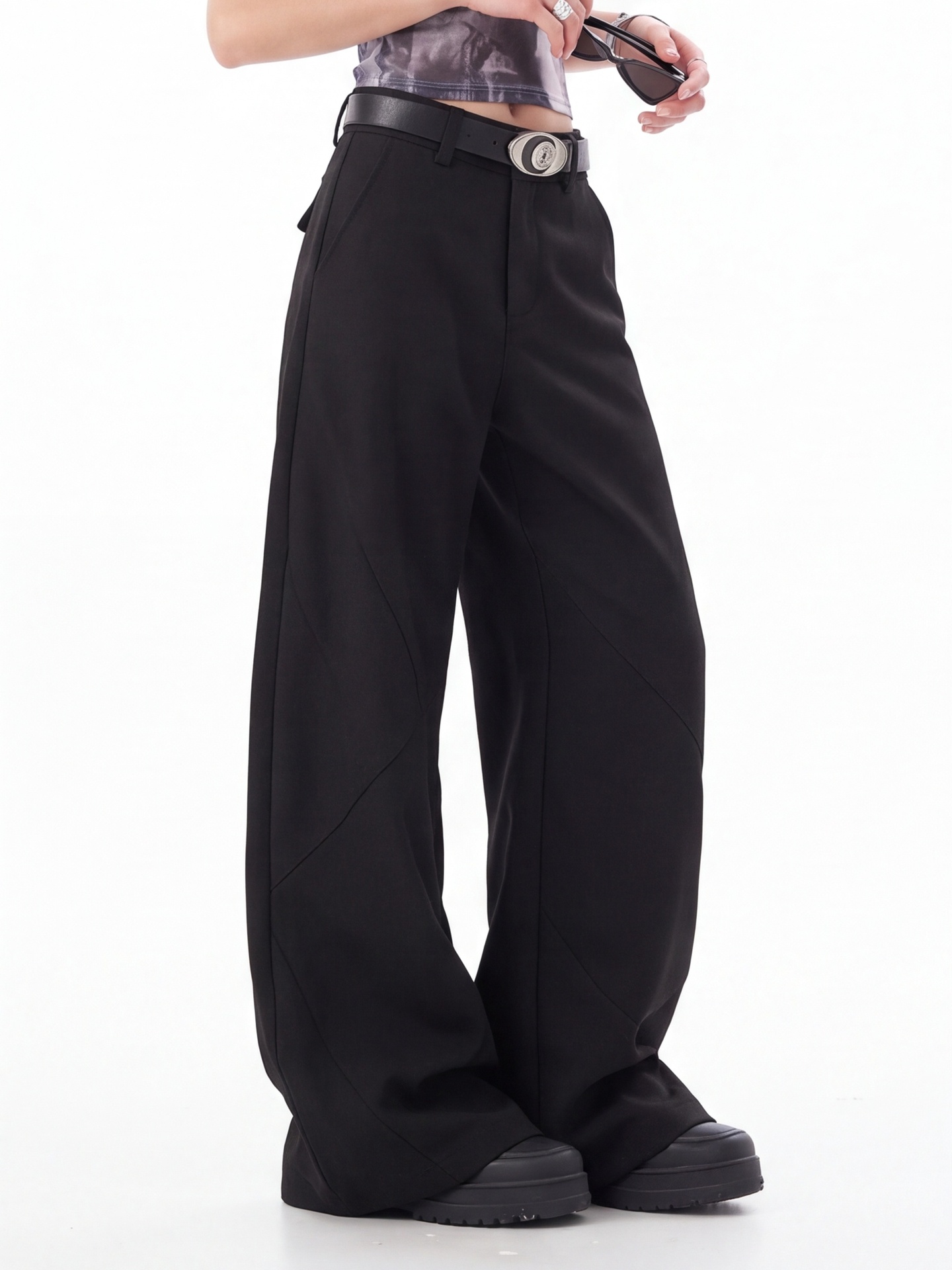 Schwarze High-Waist-Hose für D – Tailored Trouser Wide Bewertung und Preis