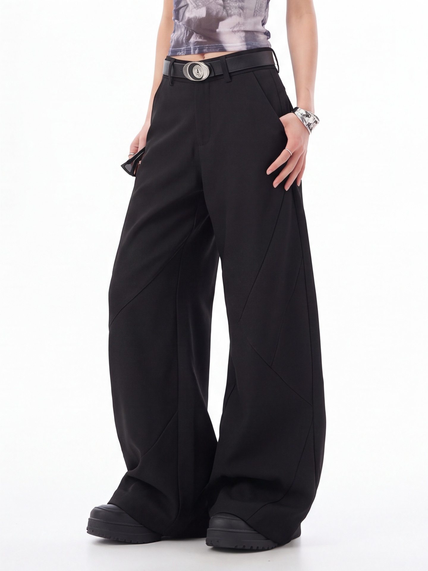 Schwarze High-Waist-Hose für D – Tailored Trouser Wide Bewertung und Preis
