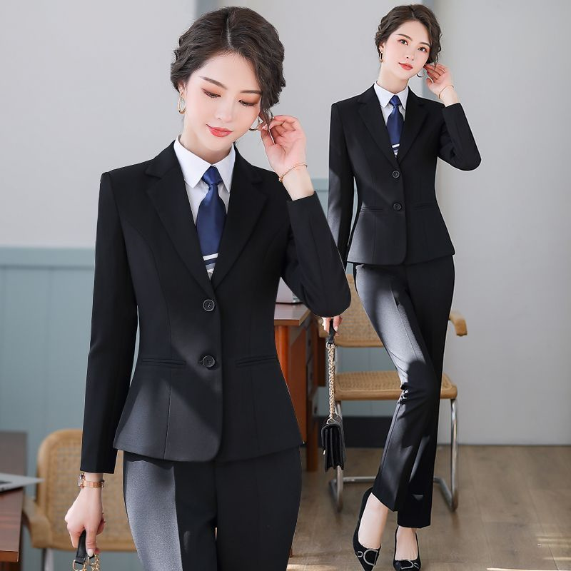 Koreanische schwarze Anzugjack – Women Formal Wear Korean Bewertung und Preis