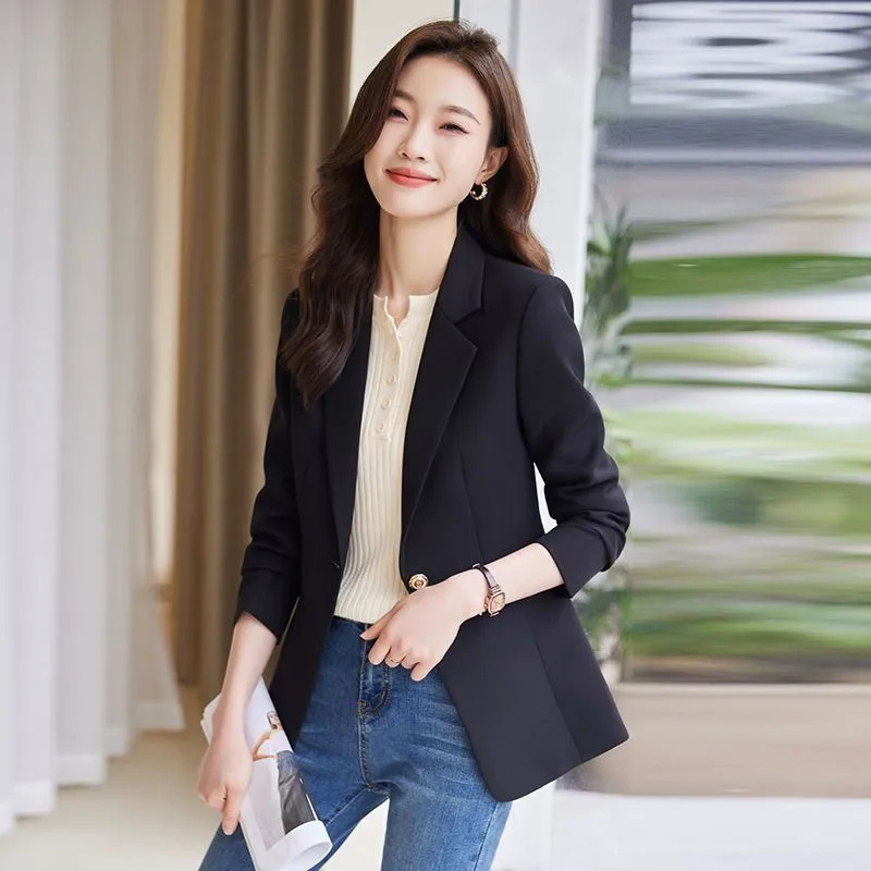 Koreanische schwarze Anzugjack – Women Formal Wear Korean Bewertung und Preis