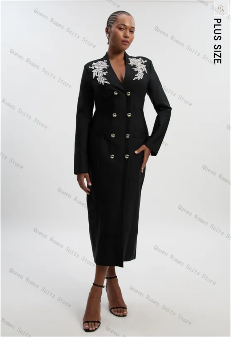 Schwarzer Damenanzug aus Baumw – Women Formal Wear With Black Blazer Bewertung und Preis