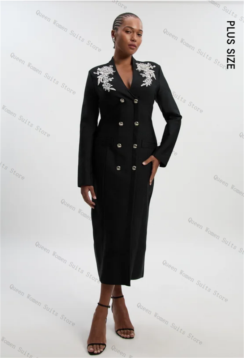 Schwarzer Damenanzug aus Baumw – Women Formal Wear With Black Blazer Bewertung und Preis